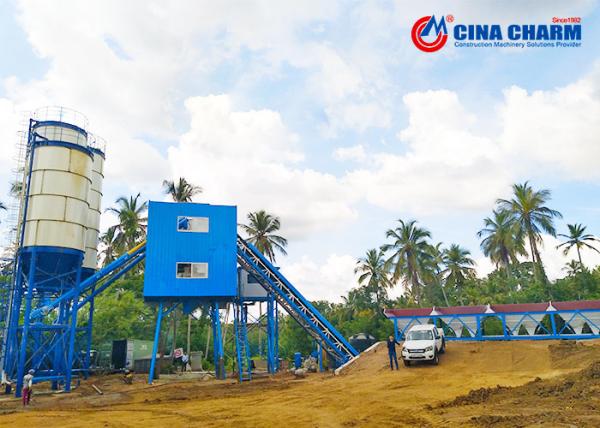Hzs60 Belt Type RMC Batching Plant Js1000 Welded Type 150T Cement Silo