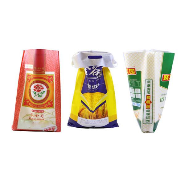 5Kg - 25Kg Rice Packaging Bags , Polypropylene Rice Bags With Printing