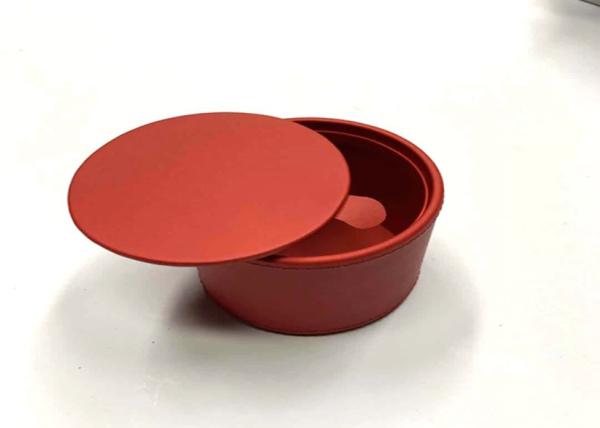 Cylindrical Leather Jewellery Gift Packaging Metal Hinge Closure For Gift Storage