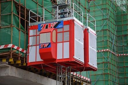 Elevador elevador de construção, 2x13kw Elevador elevador de carga
