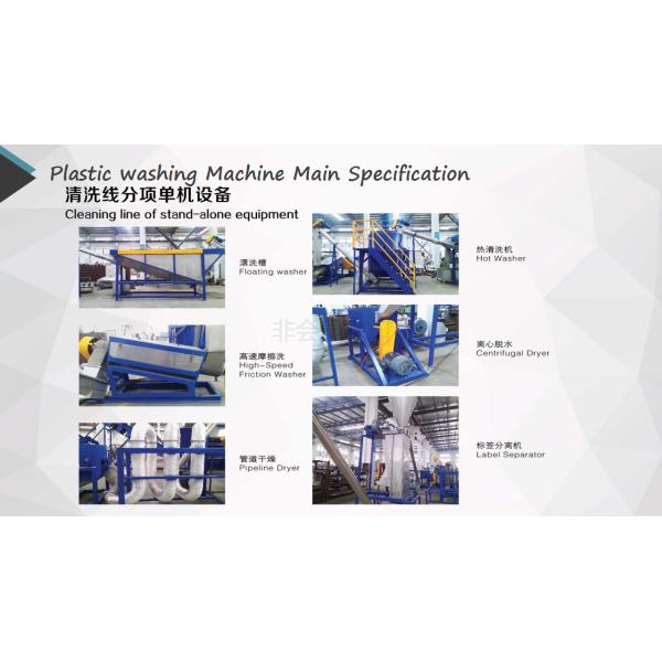 Ненужная пластмасса бутылки ЛЮБИМЦА повторно используя моя линию высокую эффективность 300-2000кг/Хоур