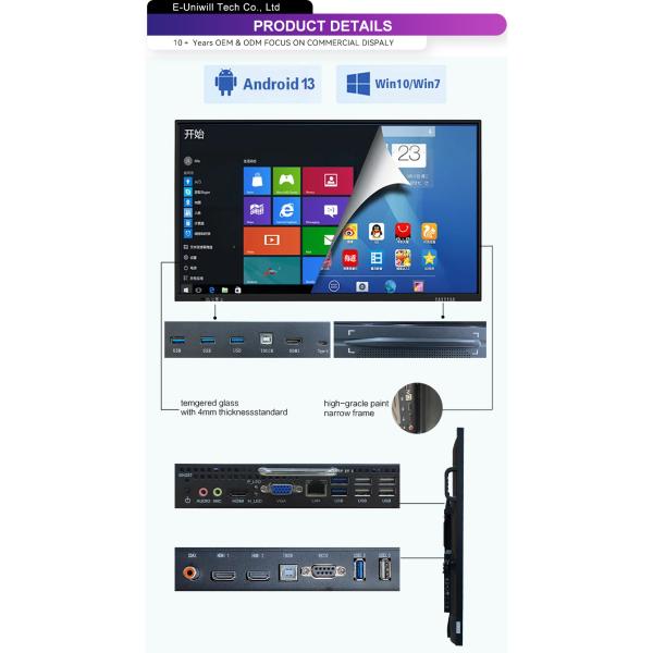 55/65/75/86/105/110 Inch Lcd Display Meeting Digital Interactive Whiteboard School Teaching Education Electronic 4k Smart Board