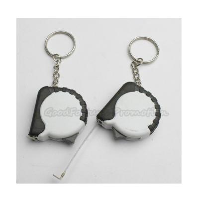 printed logo measurement tape keychain keyrings