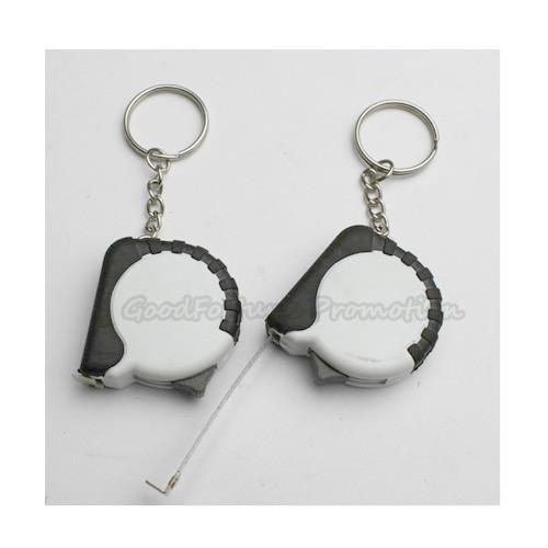 printed logo measurement tape keychain keyrings