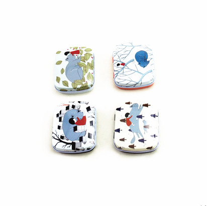 Customizable Small Tin Boxes Personalized Glossy Varnish Reusable Material