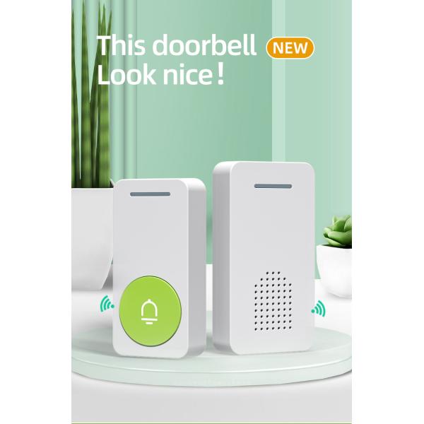 IPX4 водонепроницаемость 200 м Видео дверной звонок беспроводной длинной дальности 6 цветов