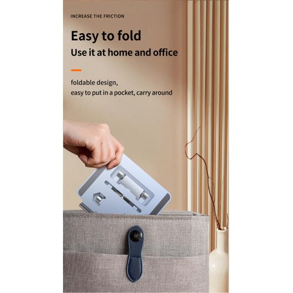 Folding Tablet Mobile Phone Stand Phone Holder Metal Alloy Device size supported 1 13 inch Adjustable height Easy to Carry
