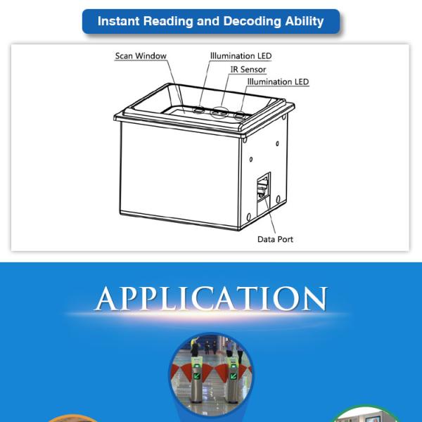 Auto-reading Barcode Reader Module USB LCD barcode scanner for bus payment