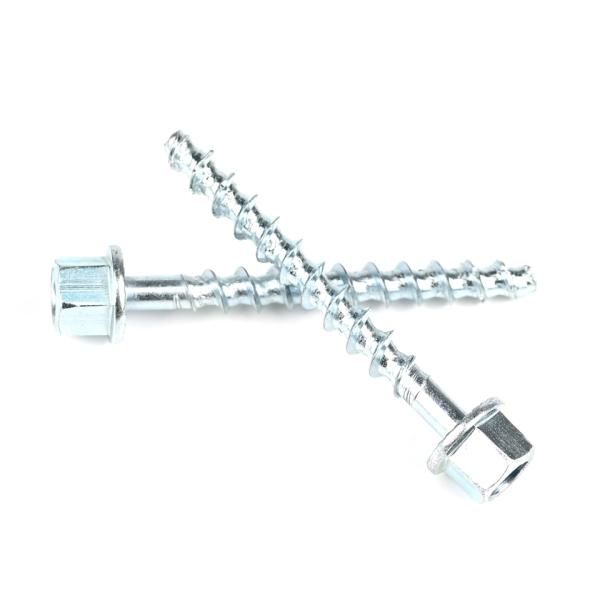 HEX Flange Zinc Plating Threaded Rod Anchor Screw 6/10x75mm for and Durable Anchoring