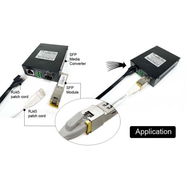 10/100/1000M Copper SFP Transceiver 1.25 G SFP To RJ45 Connect With Cat5 Cat6 Copper Cable LAN Network