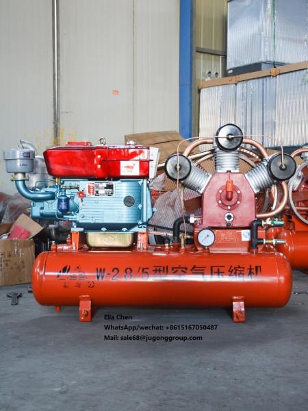 High efficiency diesel piston air compressor for  YT24 Air Leg jack hammer