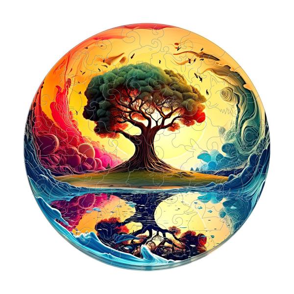 Unisex Wooden Puzzle Brain Teasers Toy Colorful 3D Jigsaw for Kids' Intelligence