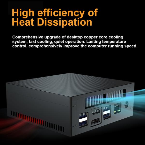 AMD Athlon Gold 3150U Black Mini PC With Aluminum Alloy Chassis For Home Office