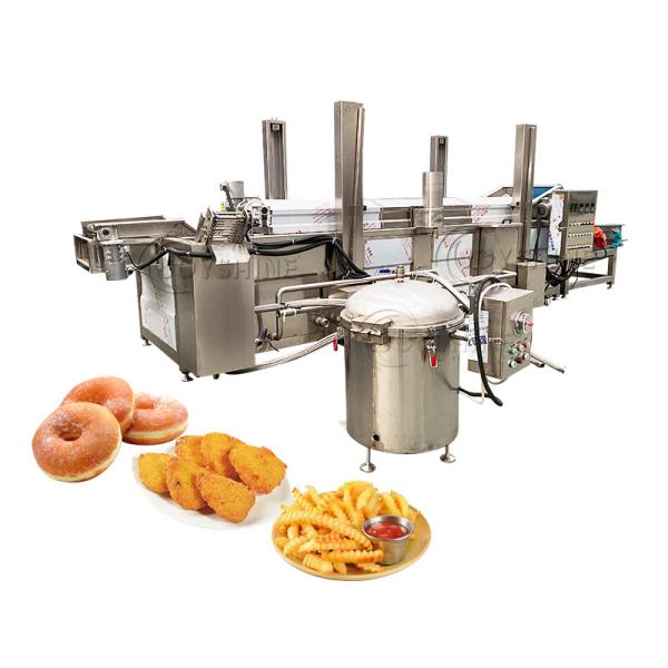 Home Automático Tipo de Cinturão Contínuo Farinha Crispy Farta Farta Fritadora de Amendoim Fritadora de Batatas