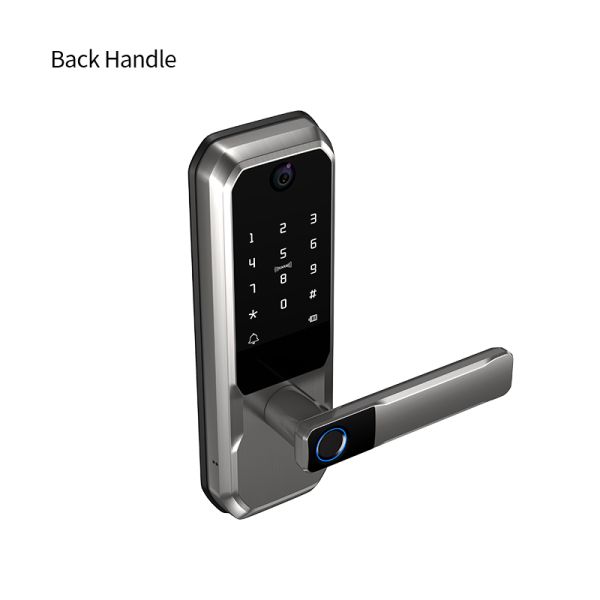 Tuya  Smart Lock Electronic Keypad Entry Door Auto Lock Password Smart Handle Fingerprint Lock with Gun-mental Grey
