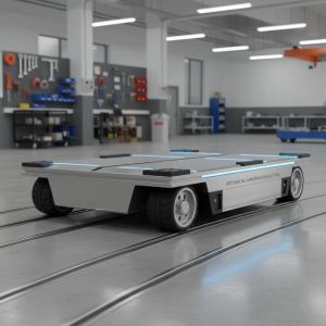 10 Ton Load Capacity Multi-Directional Shuttle Transfer Cart with Battery Powered Rail Guided Material Handling Trolley