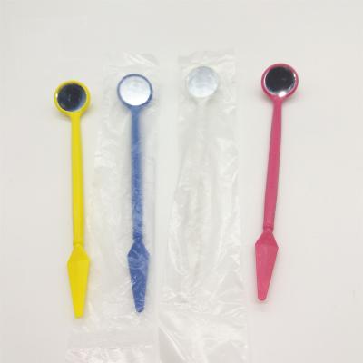 Tooth Shape Disposable Teeth Whitening Unit Dental Mouth Mirror With Spatula