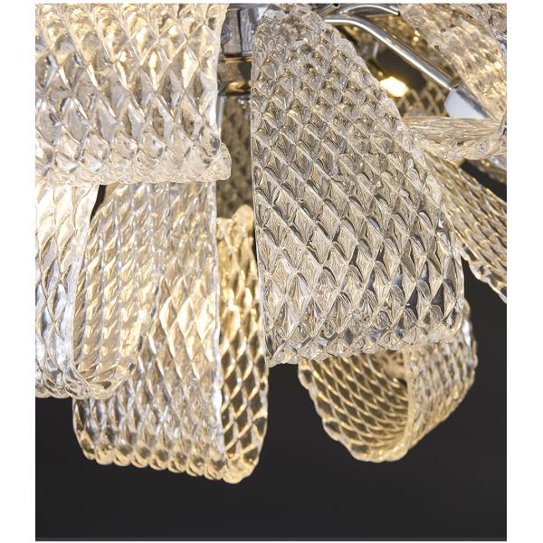 Luxury Glass Chandelier For Living Room Led Modern Home Decor Flower Chandeleir(WH-CY-216)