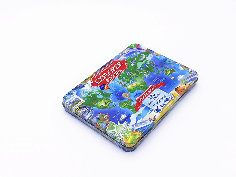 3d Embossed Metal Rectangular Tin Box With Hinged Lid , Rectangular Cookie Tins