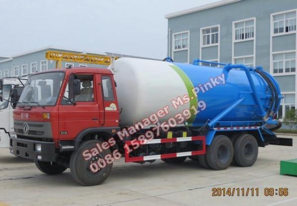 16000Liters to 18000Liters Vacuum Truck Dongfeng Heavy Duty Sewage Suctiong Tanker Trucks by Manufactuer Sales