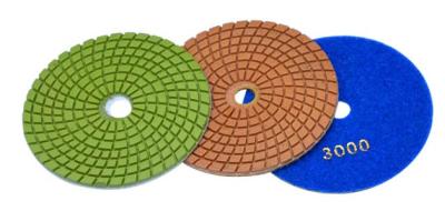 4 Inch Apollo Marble / Granite Diamond Resin Pads Wet And Dry Type