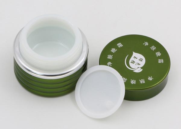 frascos cosméticos do vidro 30ml verde, potenciômetros cosméticos da amostra do corpo com nervuras
