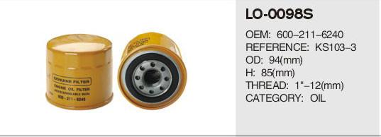 Truck Diesel engine parts fuel  filter  for komtsu  600-311-2110