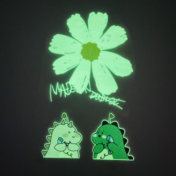Heat Transfer Glowing Logo At Night For Clothing Customized