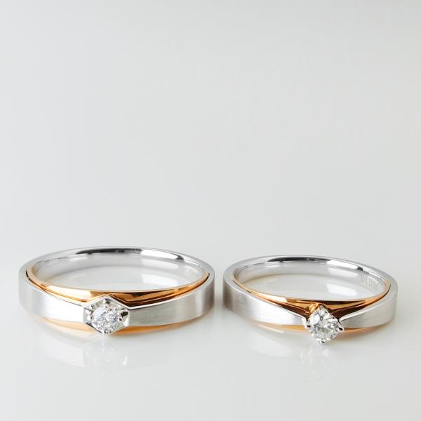 Double Color Elegant Uncommon Women13 Couple Pair Rings