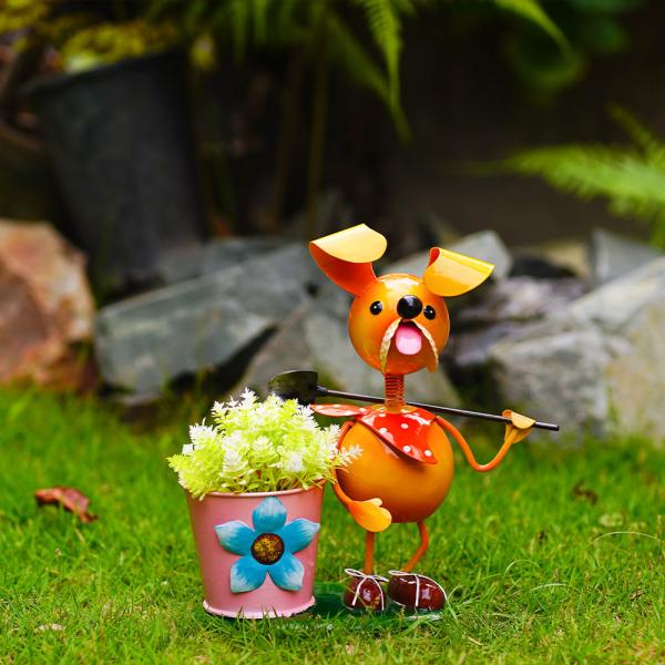 Handcrafted металл выслеживает орнаменты сада с обслуживанием ODM/OEM