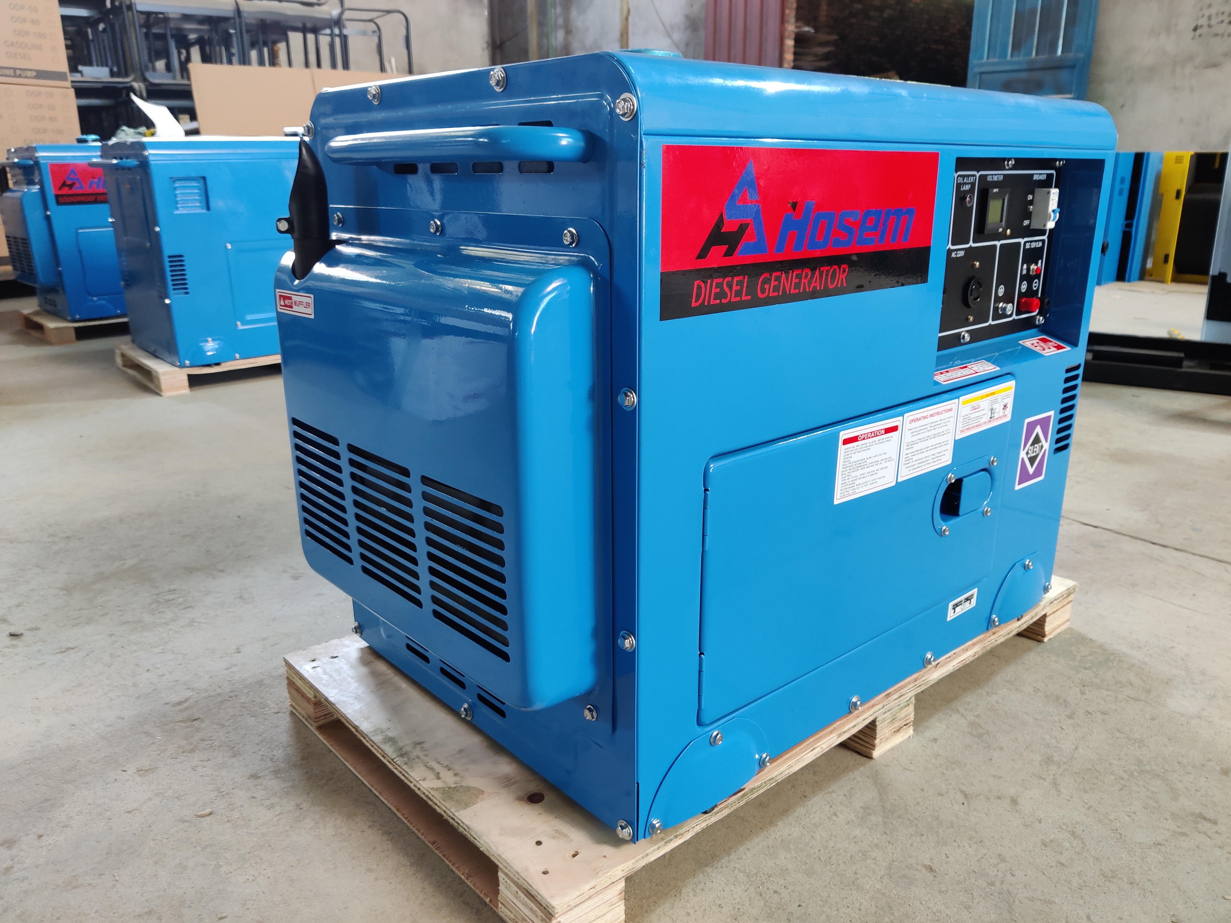 Генератор 72dBA одиночной фазы 6kVA молчаливый дизельный