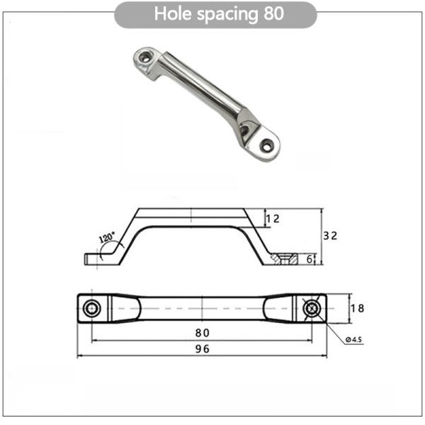 96x18x20mm Stainless Steel Cabinet Door Handles