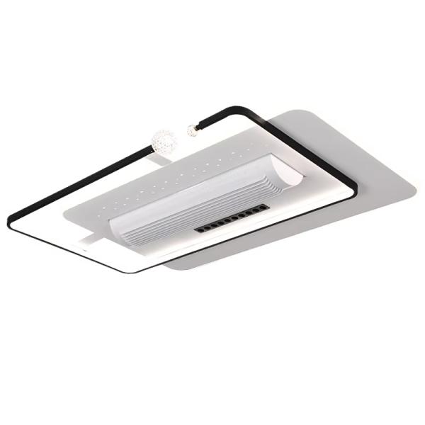 Hotel Bedroom Living Room Decorative Recessed Smart Bladeless LED Ceiling Fan With Light and Remote