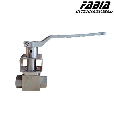 Válvula de esfera de pressão ultra-alta de aço inoxidável manual