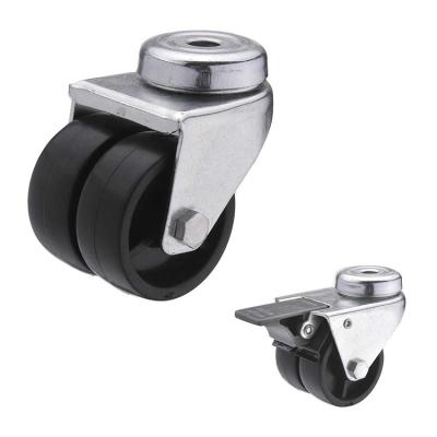 rodas plásticas dos rodízios do giro da capacidade da roda dupla 70kg de 50mm