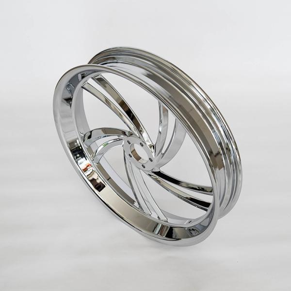 21×3.5 Chrome-Plated Motorcycle Wheel，high-gloss electroplated surface for corrosion resistance and shine