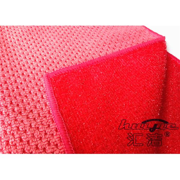 Red Microfiber Blank Kitchen Towels For Cleaning , Streak Free Microfiber Cloth
