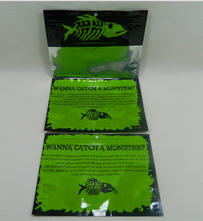 Customized soft plastic lures bait packaging fishing bag , fishing lure bag