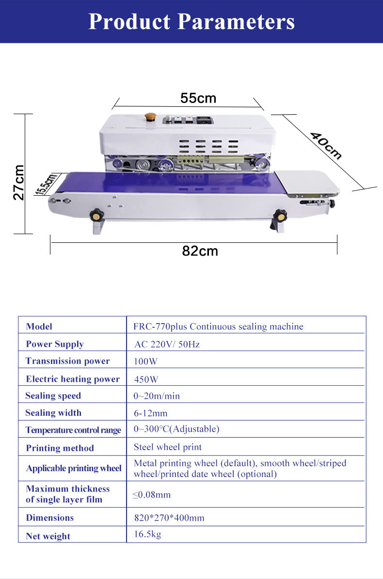 CSM-770PLUS Continuous Band Sealer Retail Packaging Industrial Parts