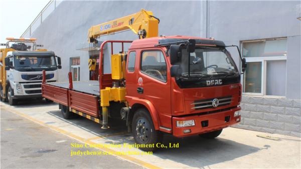 Straight Arm Truck Mounted Crane 10T SQ10SK3Q Self Locking Up And Down