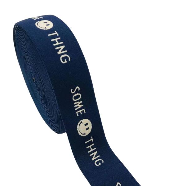 Hot Sale Woven Jacquard Elastic Webbing Band Custom Width Nylon Shoulder Strap Jacquard Strap webbing with Custom Logo