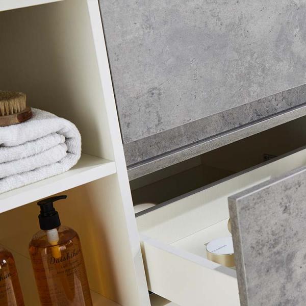 Width 35-37 in Solid Wood Bathroom Vanity Cabinets Drawer Storage