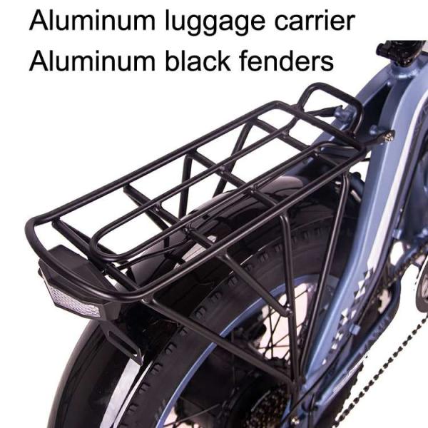 Electric Folding City Bike Commuter 20 500w 4.0 Super Wide Tire 48v 9.6Ah RICH BIT 016