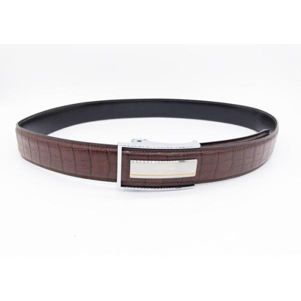 Business 120cm Men'S  Dress Leather Belt With Automatic Buckle