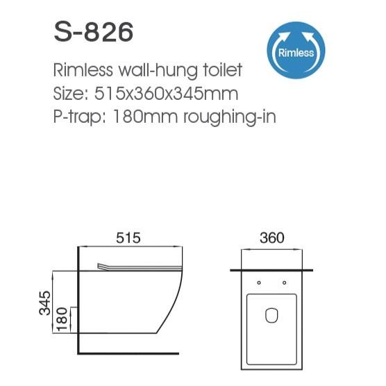 Rimless Toilet Bathroom Wall Hang Ceramic Toilet Wc Sanitary Ware Wall Mounted Wall Hung Toilet