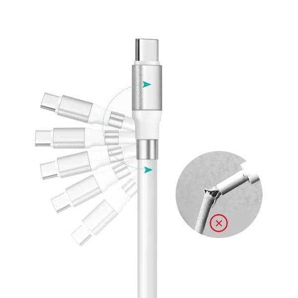 TPE 2M Fast Charging Magnetic USB C Cable Self Winding