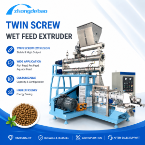 Sinking Fish Feed Extruder / Pet Food Processing Machinery