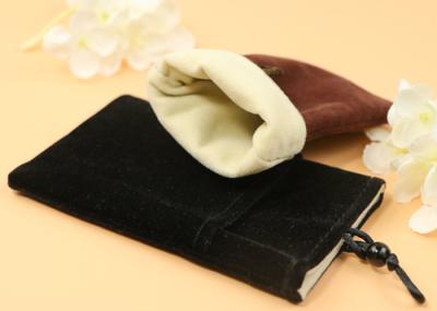 sacos do presente do cordão de veludo 200gsm com claro reciclável do bolso exterior o ultra