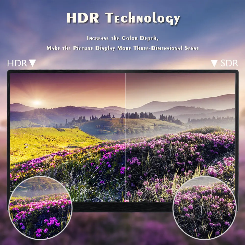 Ips Screen Hd Коммерческий USB C Портативный сенсорный экран Монитор Игры Реклама 17,3 дюйма с высоким входом