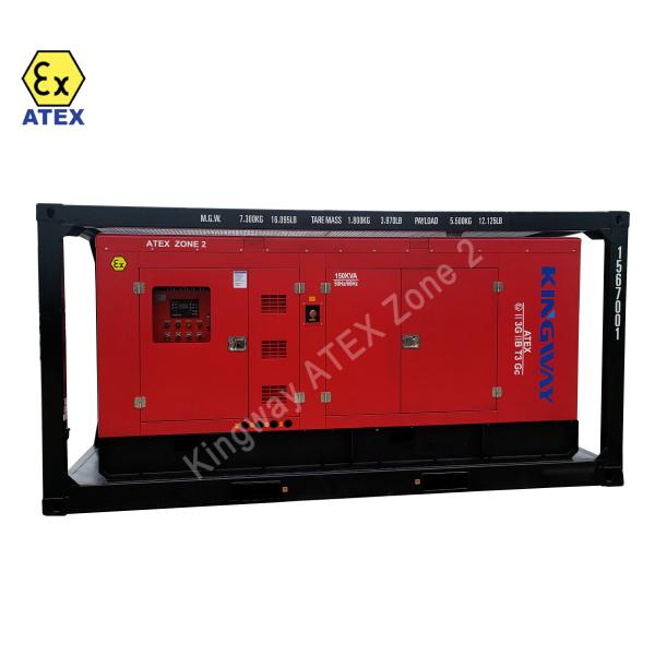 250KVA 200KW ATEX Certified Zone 2 Temp Class T3 Explosion Proof Diesel industrial Generator Set